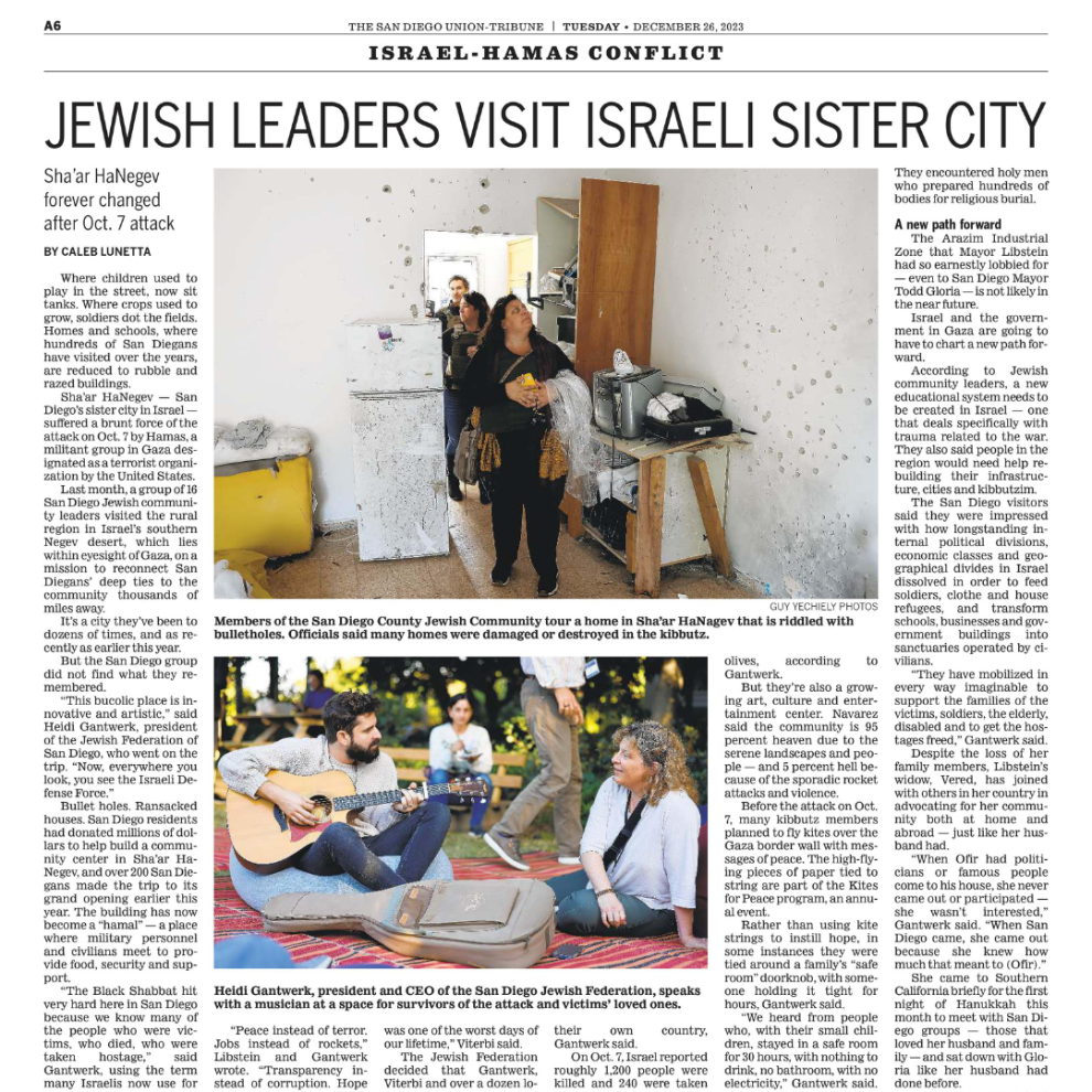 Jewish Leaders Visit Israeli Sister City