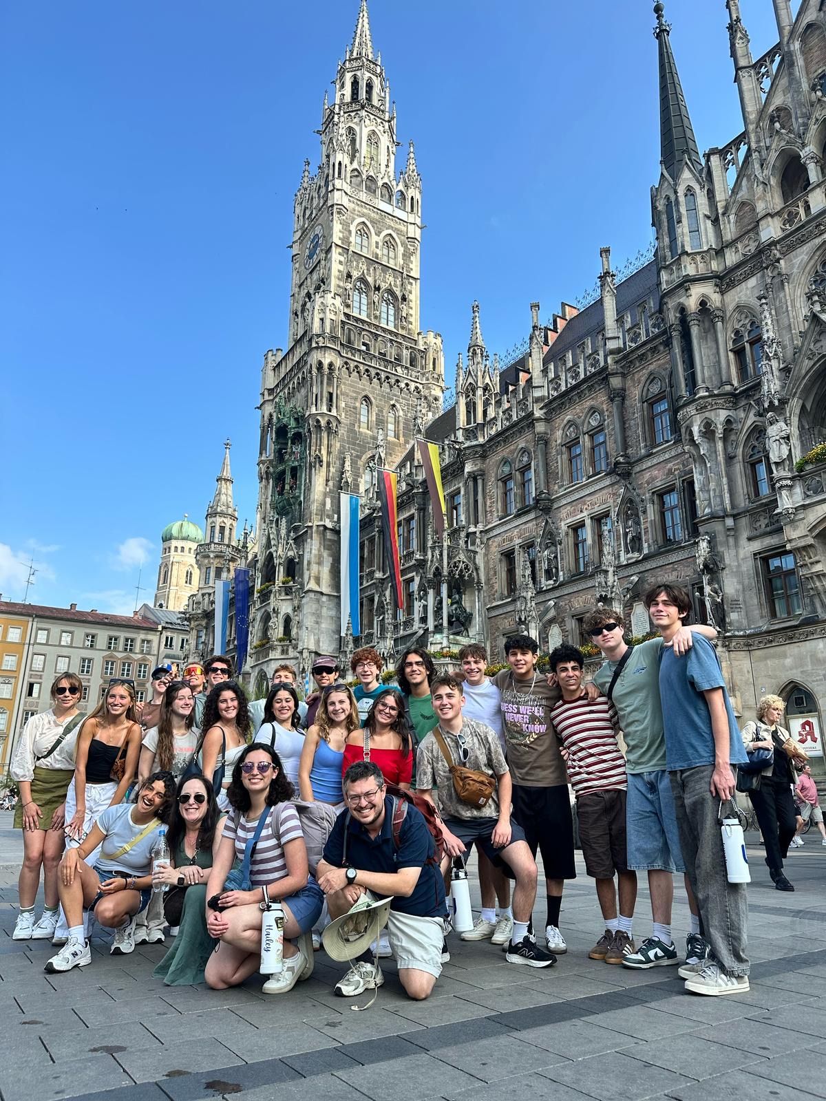 San Diego teens in Marienplatz, Munich, on a Global Ambassador Program exchange